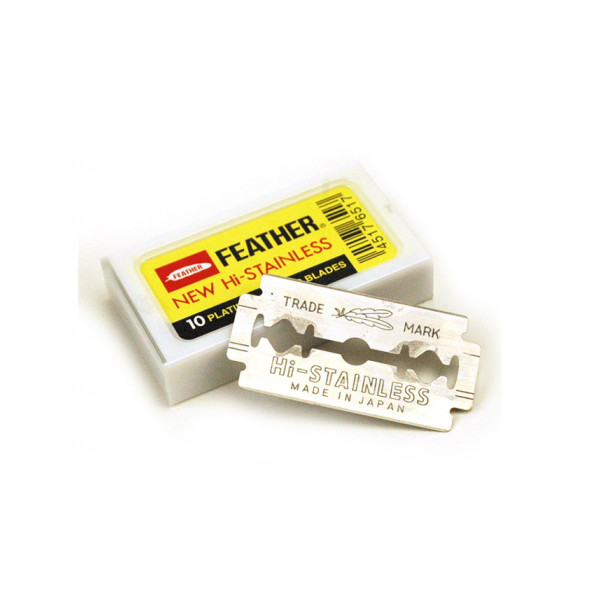 boite-de-10-lames-doubles-feather-le-coin-barber
